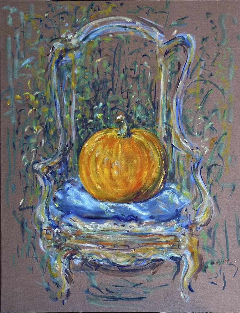 Pumpkin on Chair #3