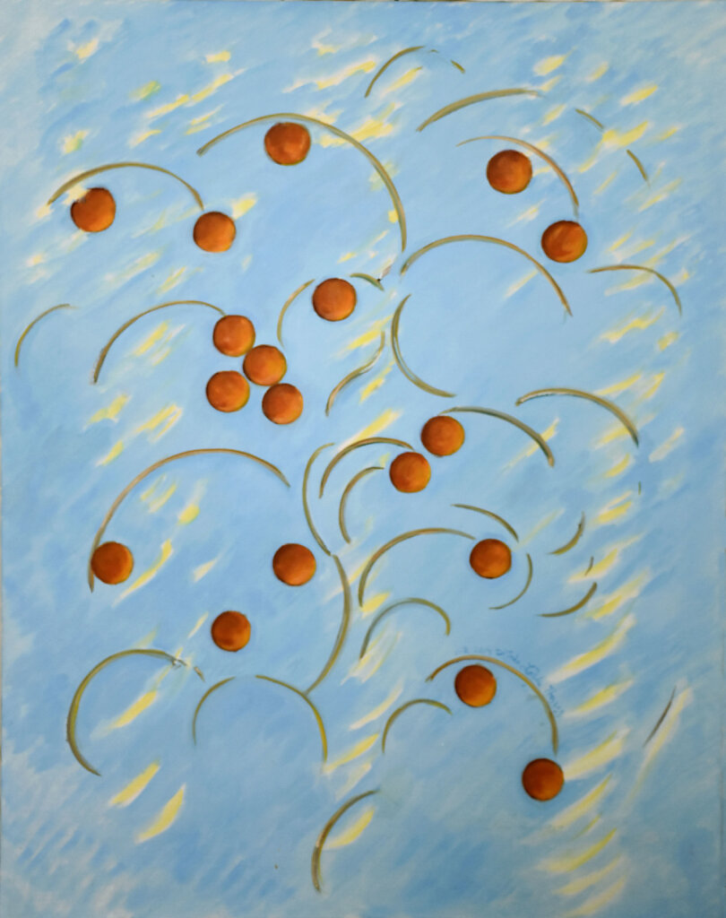 Absract Pumpkin on Chair